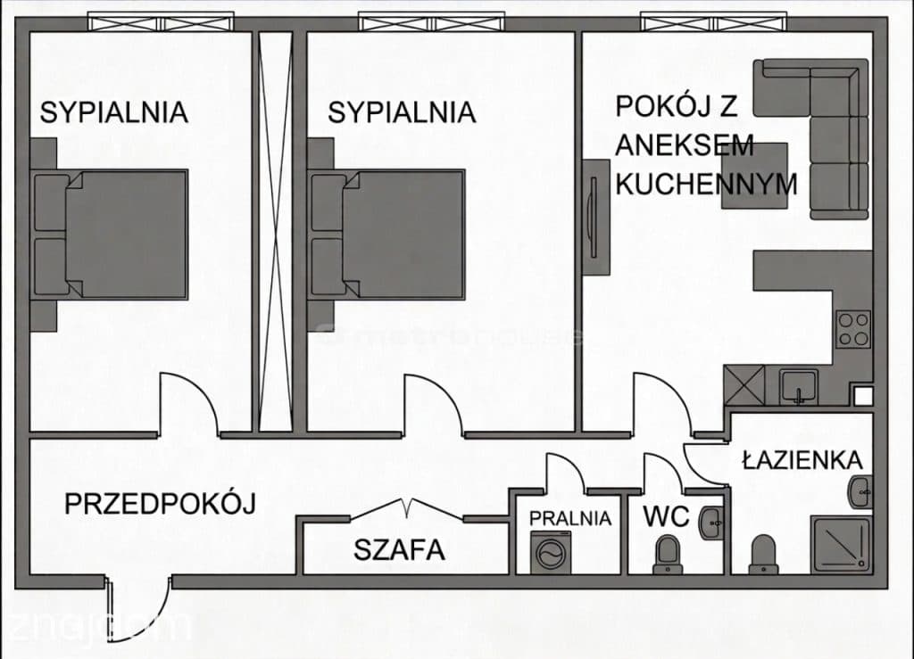 Mieszkanie 77m² Centrum, 3 pokoje, parking, studio - zdjęcie 16