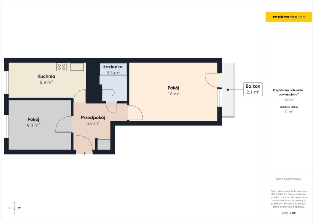 2 pokoje, 45 m2, balkon, Oświęcim, Osiedle Błonie - zdjęcie 15