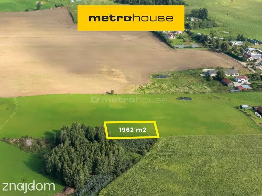 działka 1962 m² z WZ  Sadowo, gm. Biskupiec