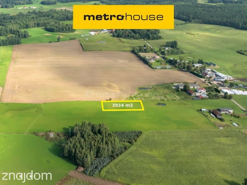działka 2034 m² z WZ  Sadowo, gm. Biskupiec