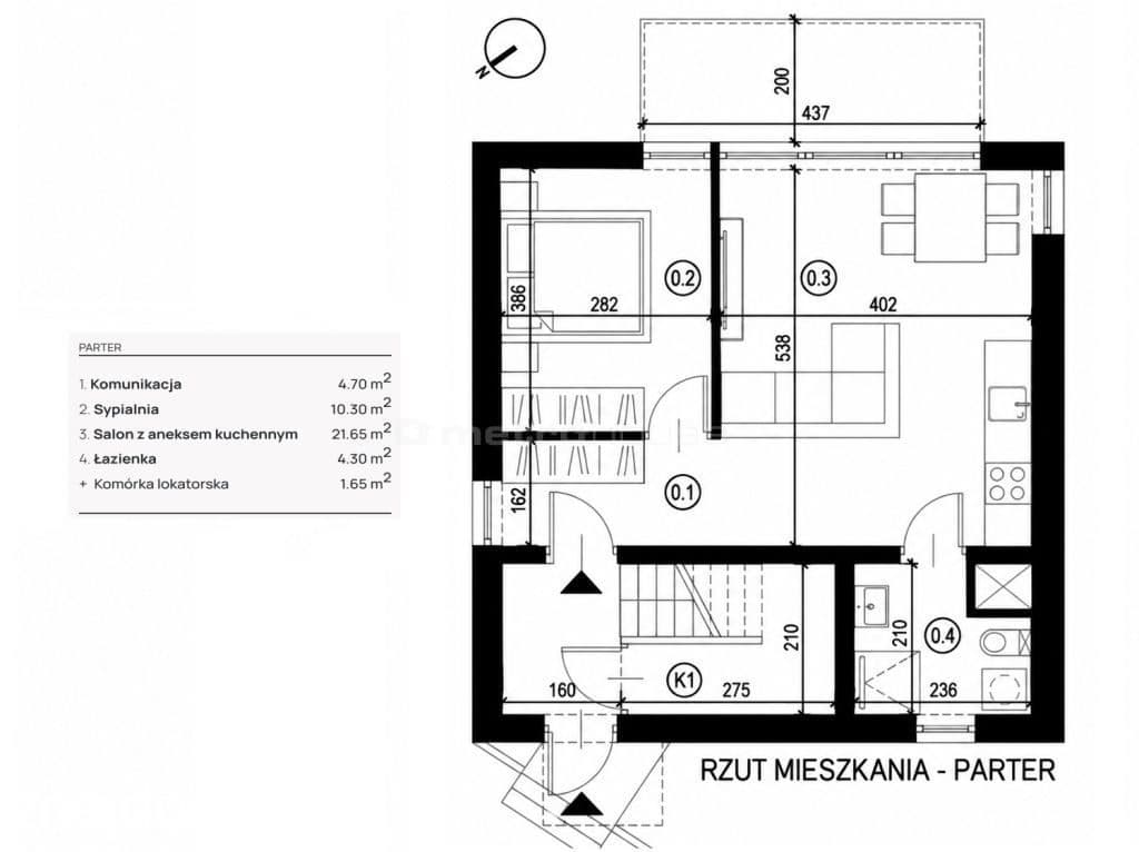 Apartament 42,6 m², Ogródek i widok na góry! - zdjęcie 18