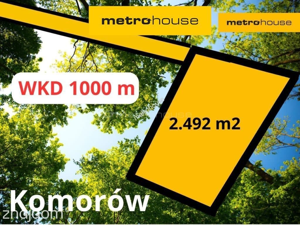 Komorów  2492 m²  MPZP  1 km do WKD