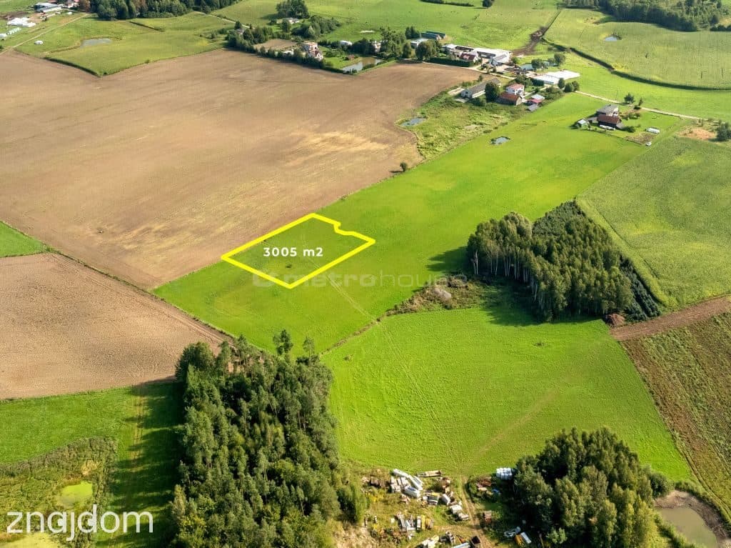 działka 3005 m² z WZ  Sadowo, gm. Biskupiec