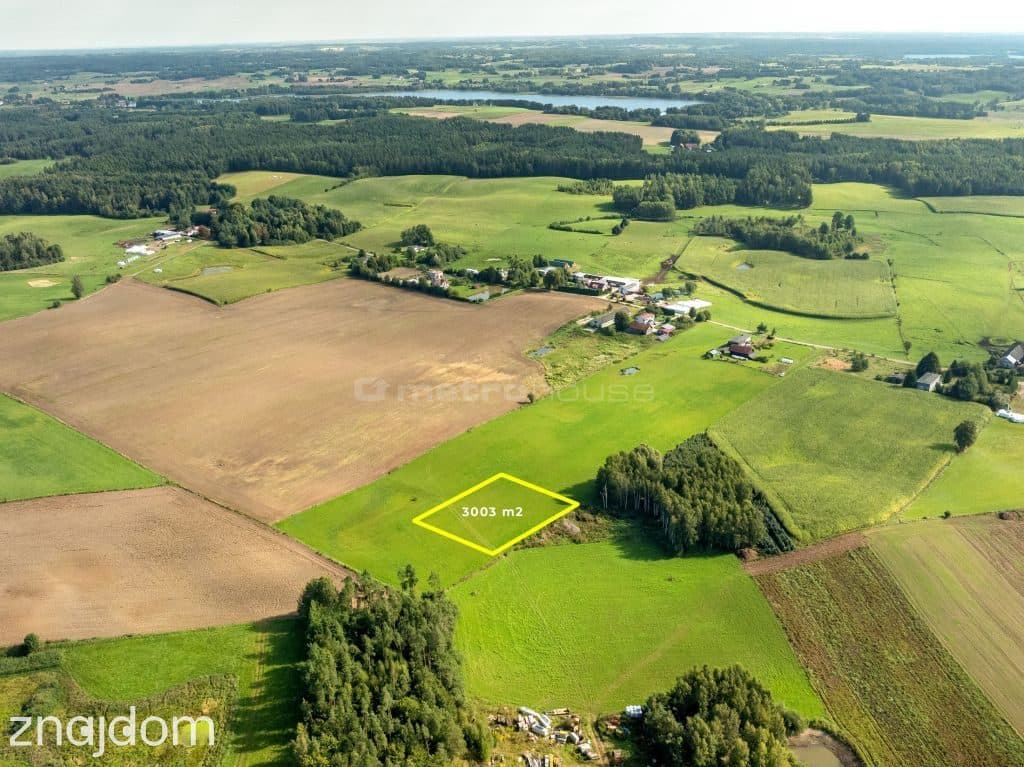 działka 3003 m² z WZ  Sadowo, gm. Biskupiec