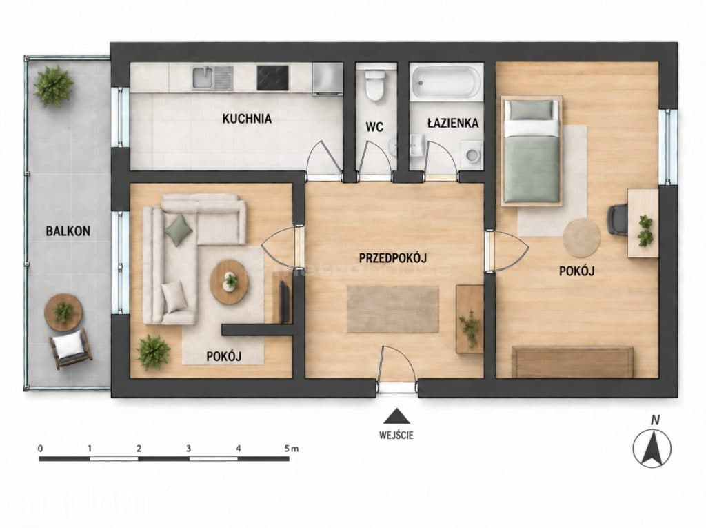2-pokojowe mieszkanie, duży balkon Łódź Widzew - zdjęcie 17
