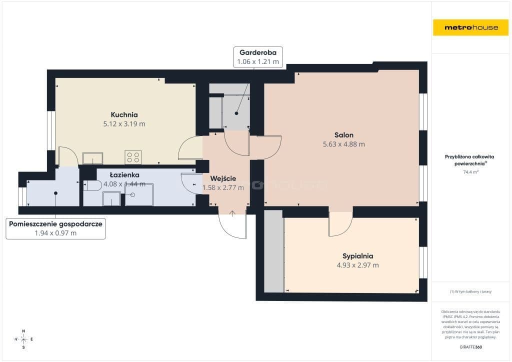 Do wprowadzenia - 2 pokoje, garderoba - 74,59 m2 ! - zdjęcie 15