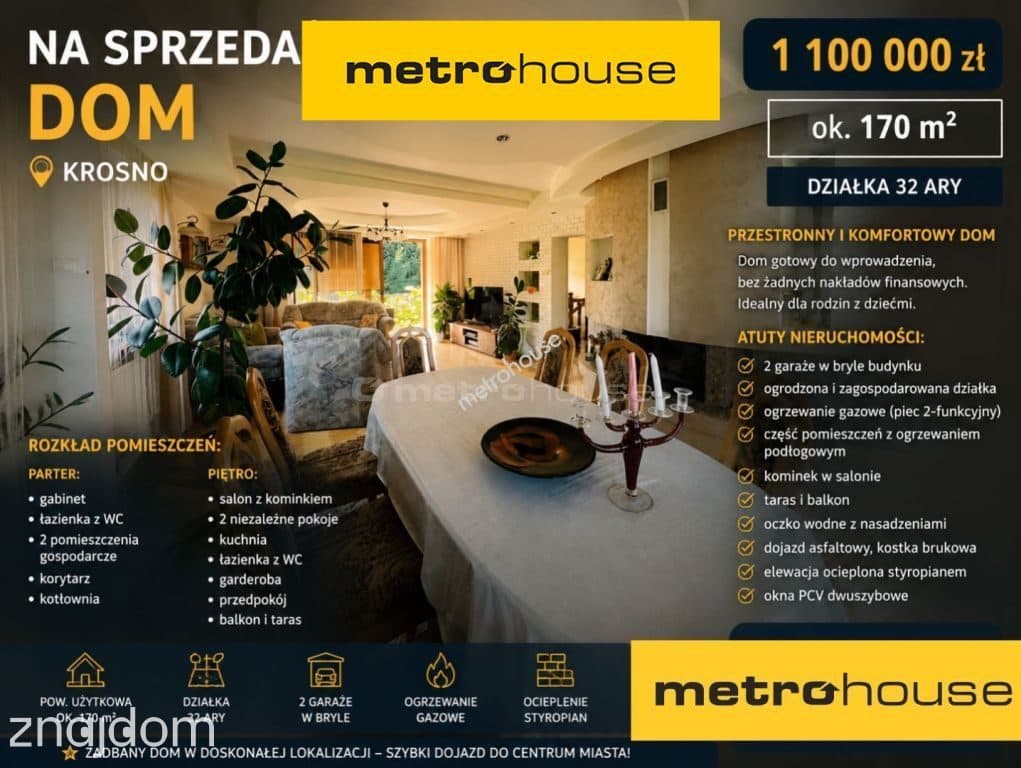 Na sprzedaż komfortowy dom w Krośnie