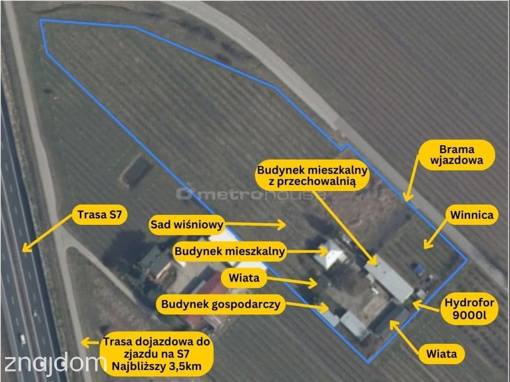Działka o pow. 16 348m2 przy trasie S7 - zdjęcie 3
