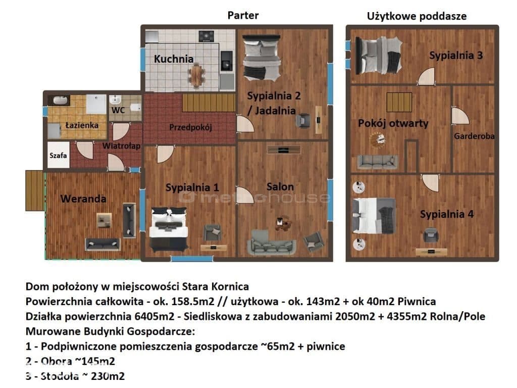 Siedlisko z domem po remoncie i budynkami 6405m2 # - zdjęcie 19