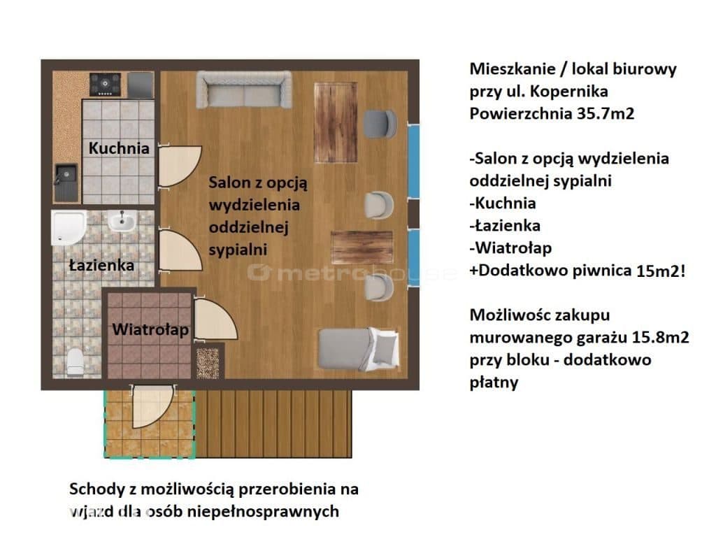 Mieszkanie / biuro / salon 36m2 - Parter + GARAŻ - zdjęcie 14