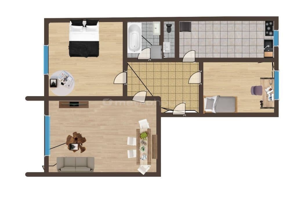 3 pokoje z balkonem w centrum  59 m² - zdjęcie 13