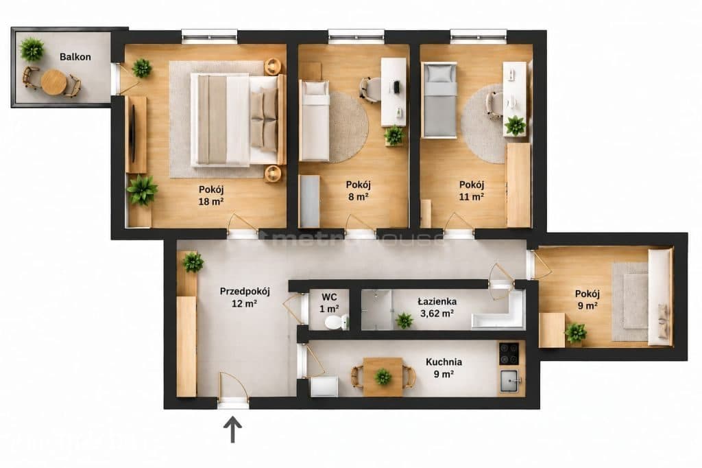 700 M DO MORZA 4 POKOJE BALKON 6911 zł/m2! - zdjęcie 15