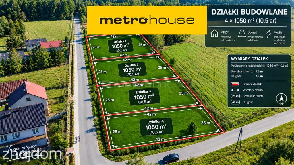 DZIAŁKA BUDOWLANA - PIERCHNIANKA - 10 ARÓW