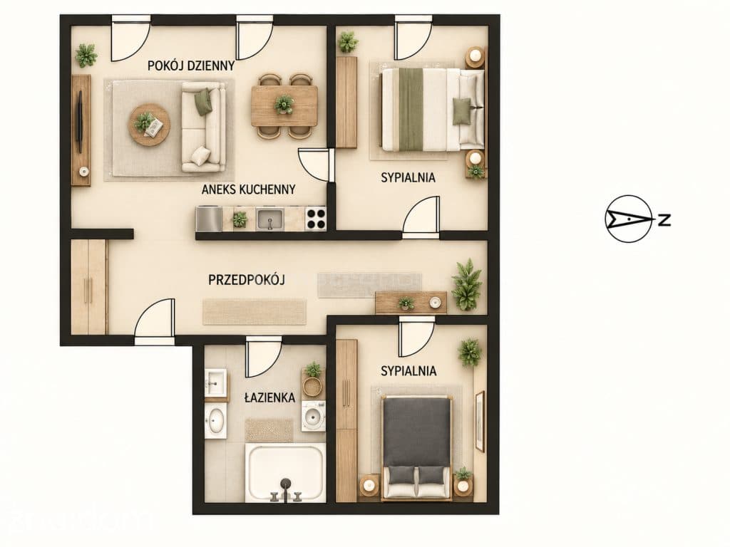 2 POKOJE 61,05 m² IPO REMONCIE I KOMÓRKA I STRYCH - zdjęcie 15