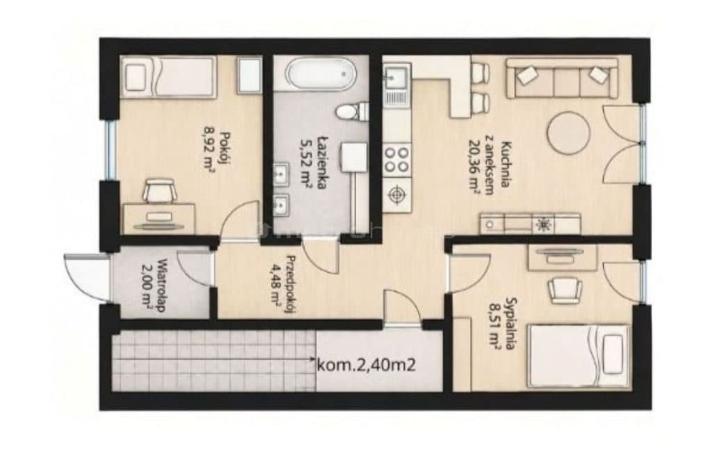 Bolesławiec - 52,19 m² z tarasem tylko 3 lokale! - zdjęcie 8