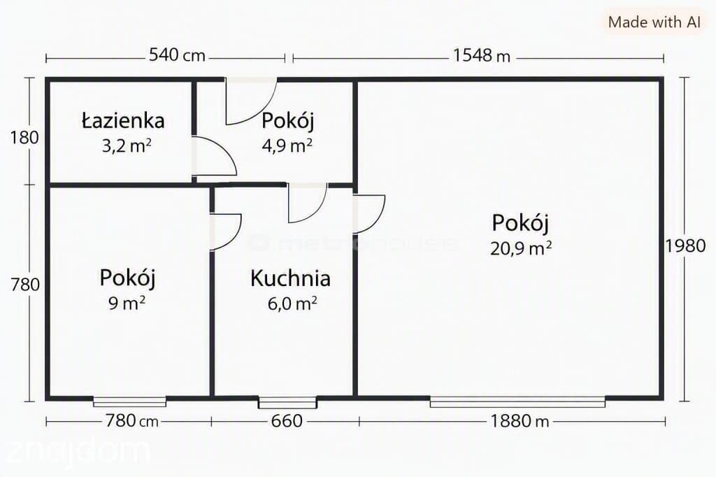 Mieszkanie 46,6 m² do remontu w spokojnej okolicy - zdjęcie 9