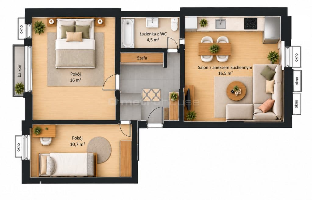 Mokotów ul. Krymska 3 pokoje 53 m² po remoncie - zdjęcie 13