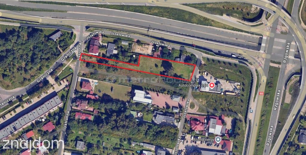 Sprzedam działkę budowlaną przy trasie Łódź-Górna