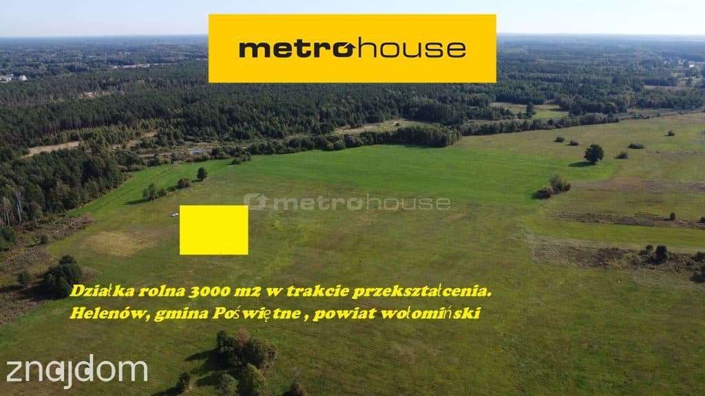 0,3 ha działka rolna, wkrótce z WZ, gm. Poświętne