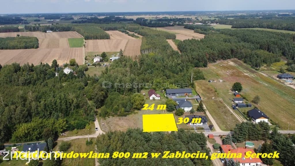 ZABŁOCIE- 800m2 działka budowlana w gminie Serock