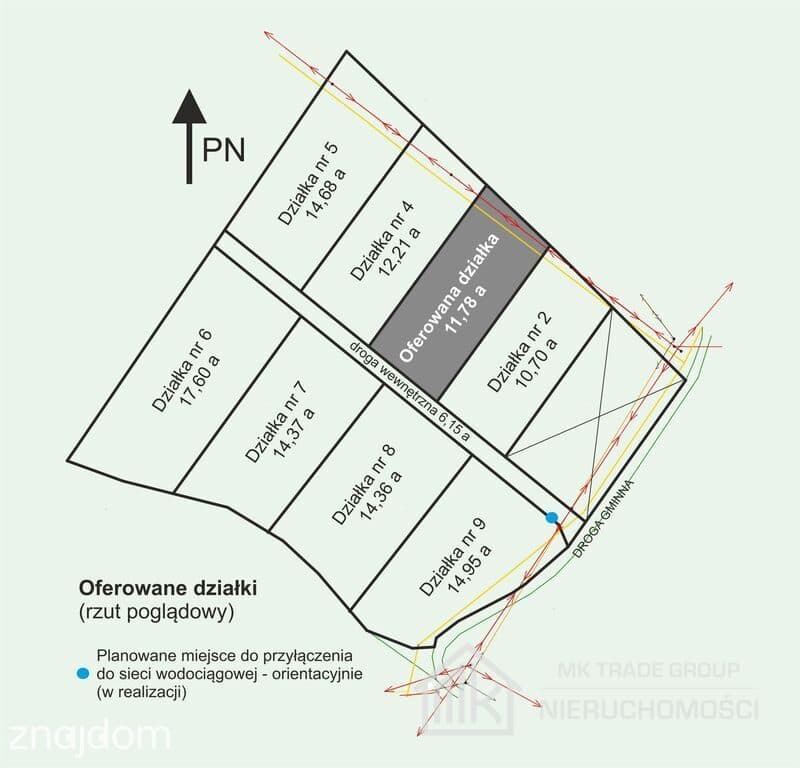 Wieliczka-Dobranowice budowlana 10,75 ar widokowa - zdjęcie 9