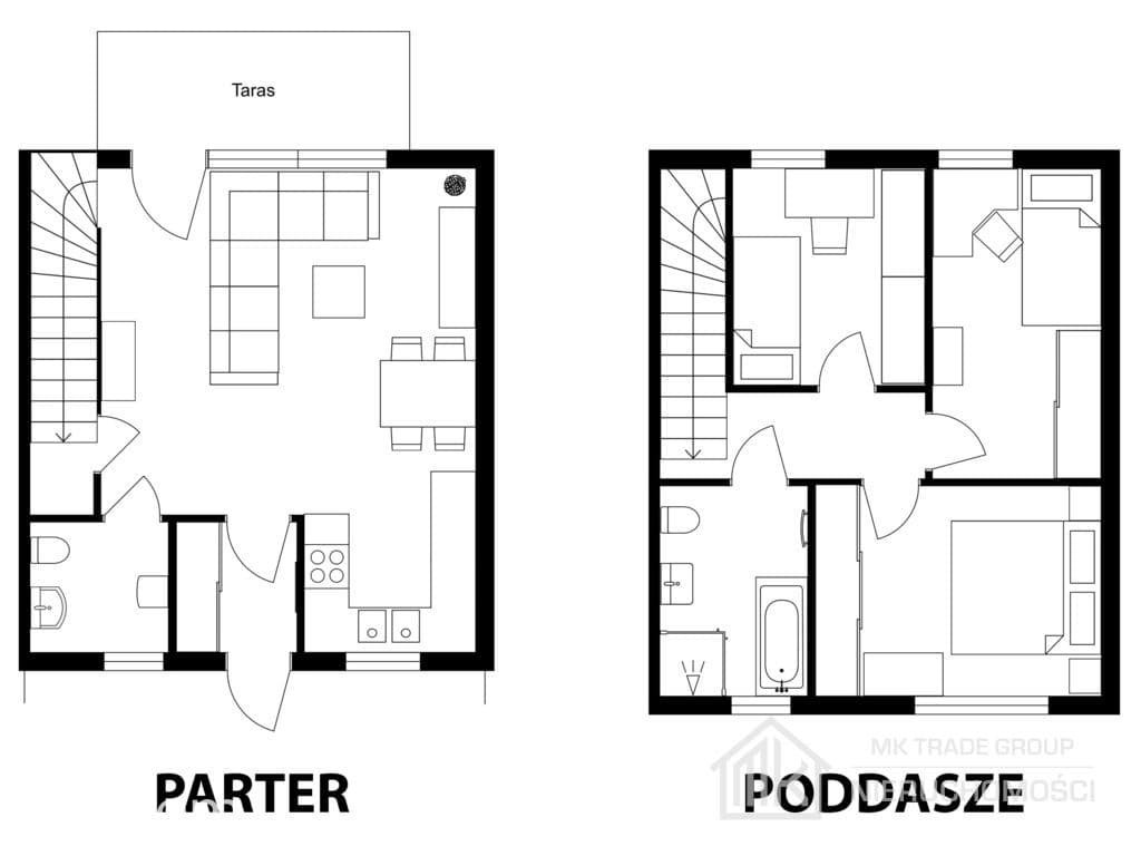 Dwupoziomowe, 84m2, ogródek, 2 miejsca postojowe - zdjęcie 13