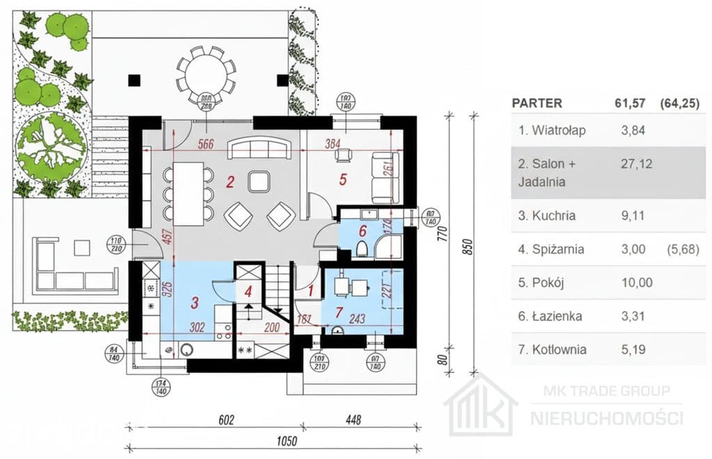 Kłaj nowy dom wolnostojący, pow. 130m2 kanalizacja - zdjęcie 6