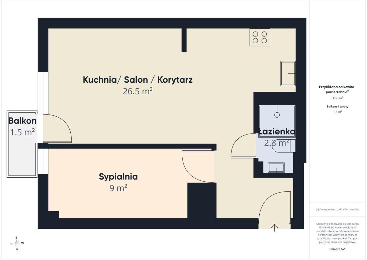 2 pokoje | 38 m² | balkon | widok na sosny - zdjęcie 20