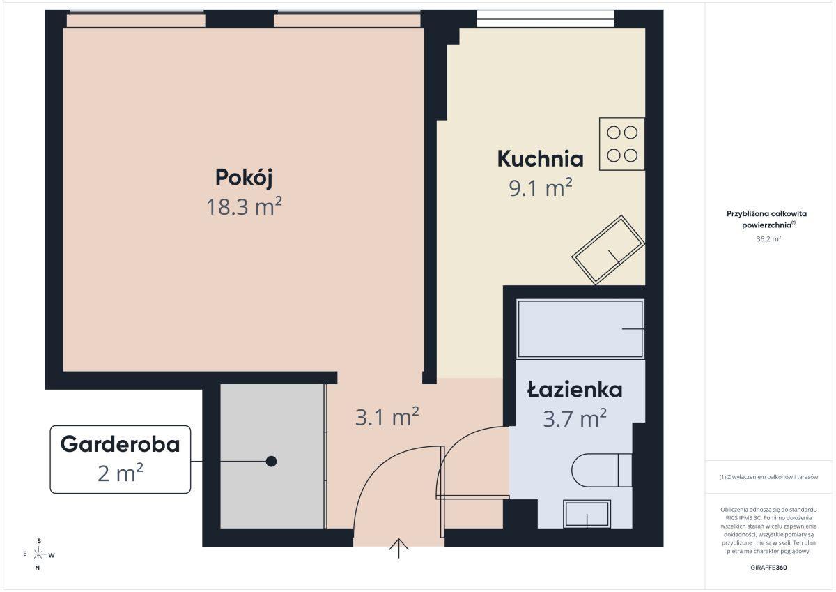 36,2 m2 | Plac Zbawiciela | kamienica - zdjęcie 17