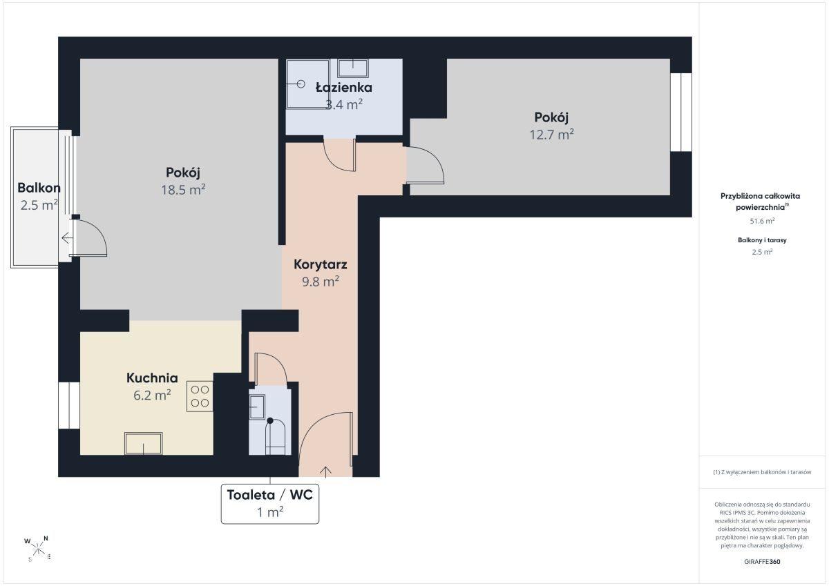 51,6 m2 | zadbane | widok na zieleń - zdjęcie 19