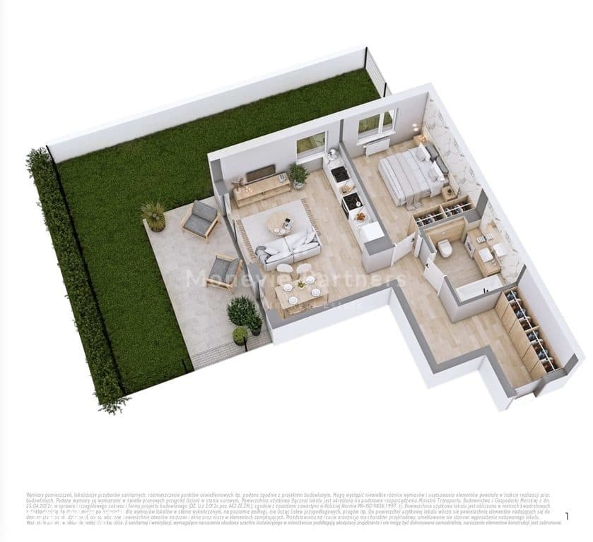 Apartament 2 pok. z dużym ogrodem, wysoki parter - zdjęcie 4