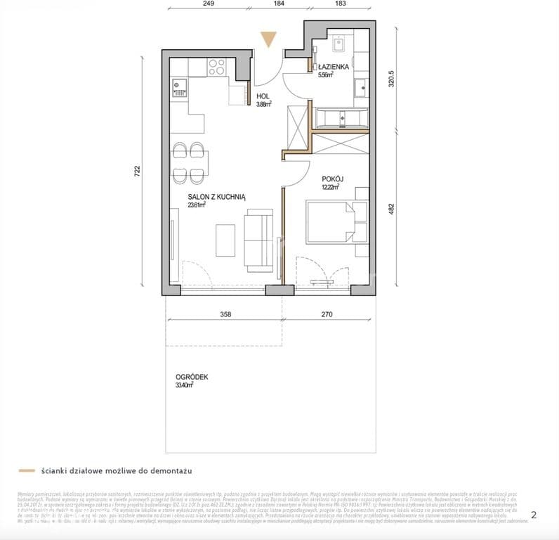 Apartament 2 pokoje z ogródkiem Piłsudskiego 6 - zdjęcie 7