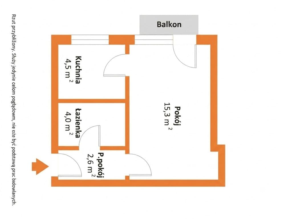 Balkon w kawalerce? No właśnie. Rojna 26,4m2