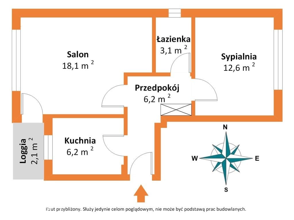 Dwupokojowe mieszkanie w kameralnym miejscu - zdjęcie 7