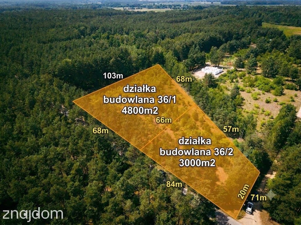 Działka budowlana, 3000m2, Osina, gm. Kluki