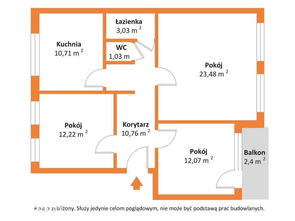 Ustawne 75,7 m² | 3 pokoje, osobna kuchnia, 1. piętro, Syców - zdjęcie 15