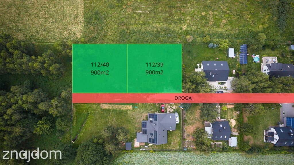 Działka budowlana 900 m², MPZP, droga utwardzona - zdjęcie 2