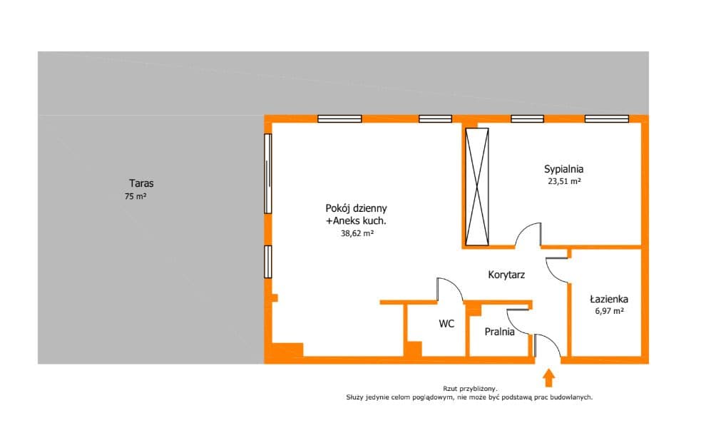 Penthouse ostatnie piętro Centrum Taras 75m2 Garaż - zdjęcie 11