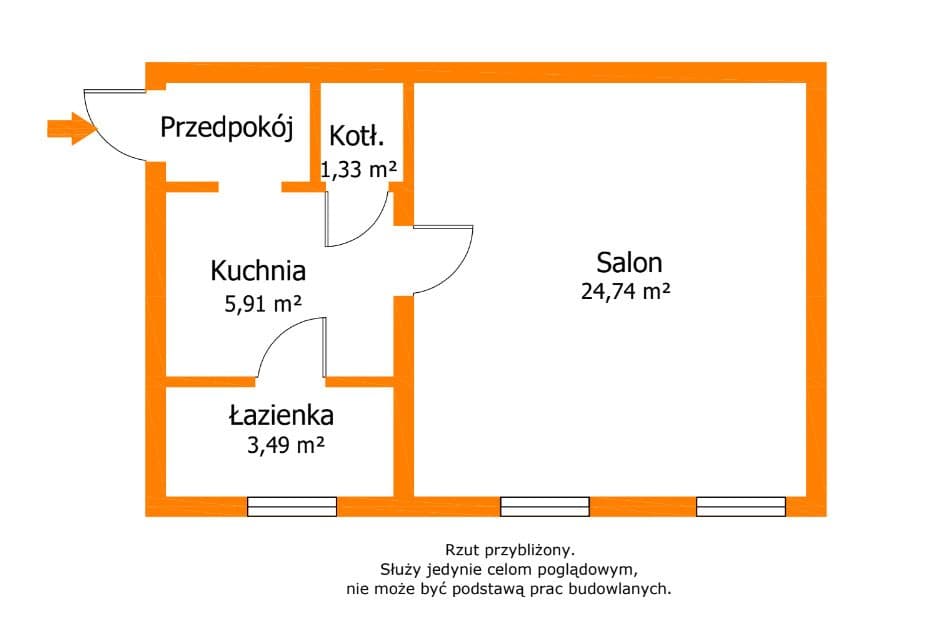 MIESZKANIE Wałbrzych Kozice 38 m² 1 pokój | 159 000 zł - zdjęcie 6