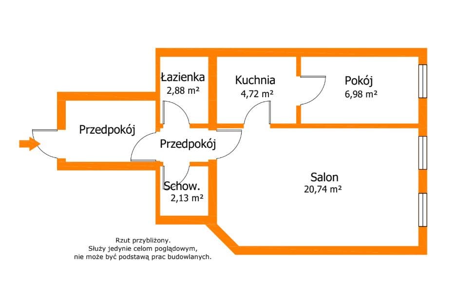 2 pokoje | 39 m² | Kominek | Kamienica - zdjęcie 7