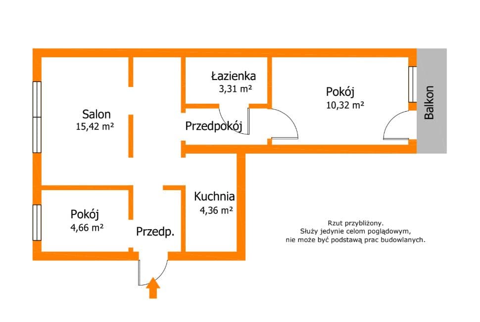 MIESZKANIE 45 M² | PIASKOWA GÓRA – WAŁBRZYCH | 3 POKOJE - zdjęcie 3