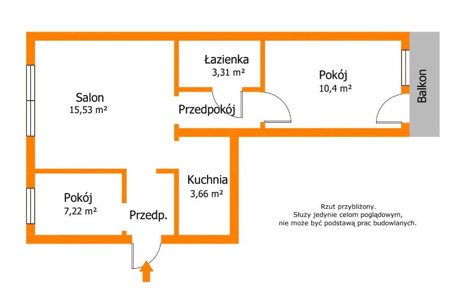 45 M² | PIASKOWA GÓRA – WAŁBRZYCH | 3 POKOJE - zdjęcie 4