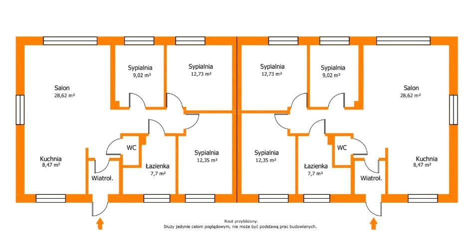 Parterowy bliźniak 88 m² | 4 pokoje | Duża działka - zdjęcie 8