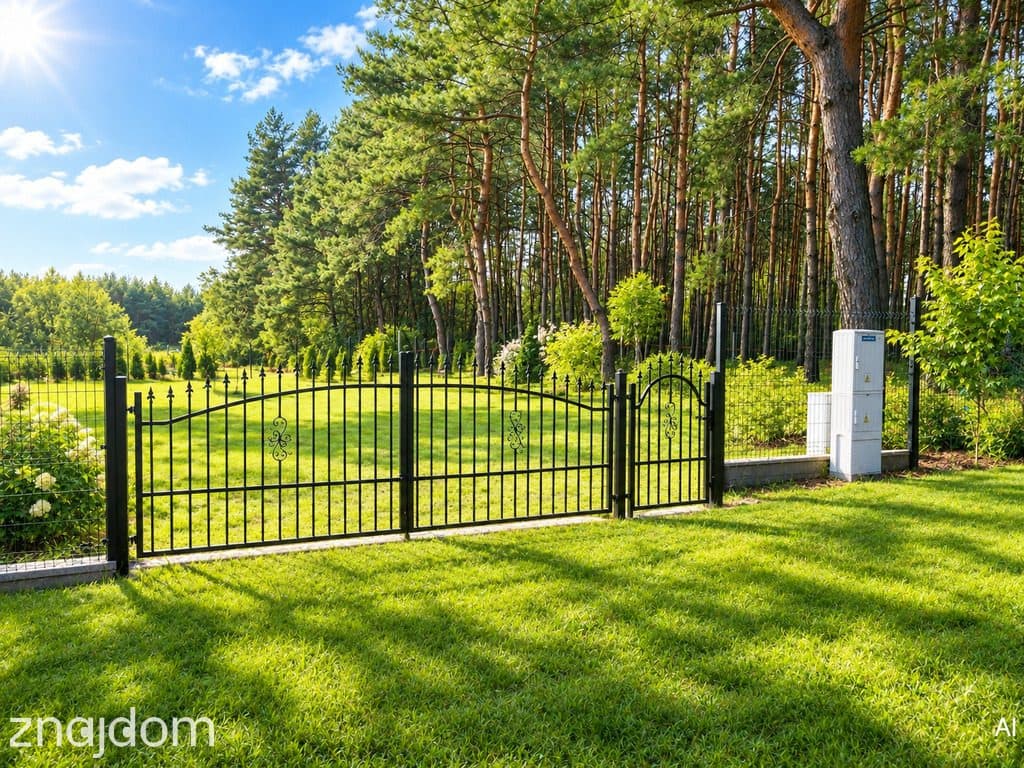 Ogrodzona działka budowlana z własnym lasem, studnią i prądem - 2064m2
