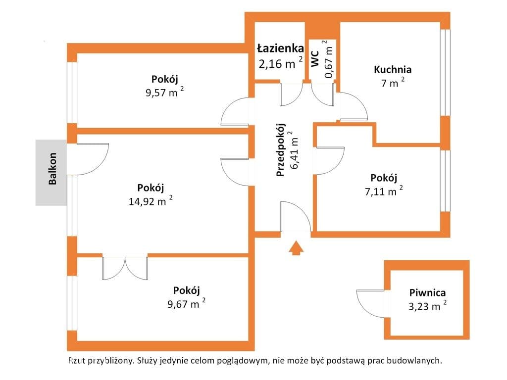 PERŁA FUNKCJONALNOŚCI !!! 4 POKOJE 58 M²? TAK, TO MOŻLIWE !!! - zdjęcie 12