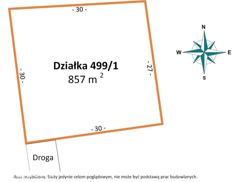 Działka budowlana 857 m² | Starowa Góra, ul. Graniczna | Pełne media - zdjęcie 2