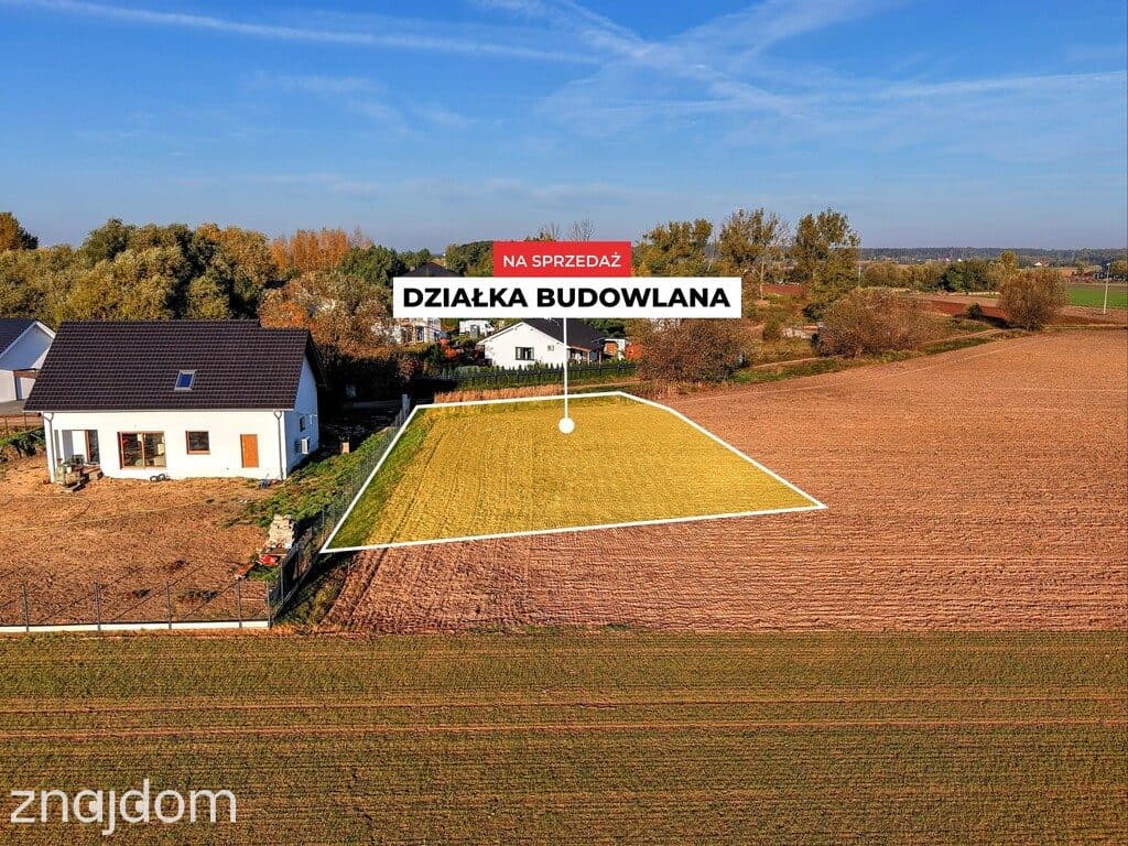 Działka budowlana 935 m² z WZ, Grzebienisko - gaz i kanalizacja - zdjęcie 2