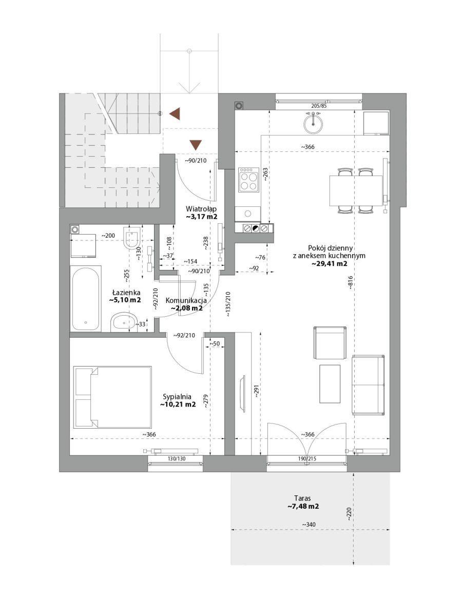 Mieszkanie na Plewiskach 50,14 m2 do zamieszkania