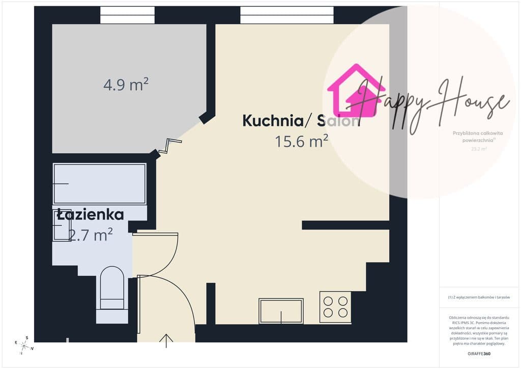 2 pokoje, 23,5 m², ul. Leyka, 4. piętro - zdjęcie 14