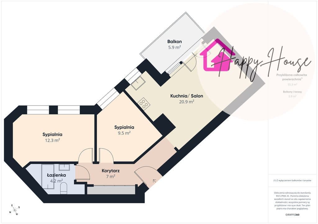Nowoczesne 3 pokoje, 55,62 m² z tarasem, Bilitewskiego - zdjęcie 18